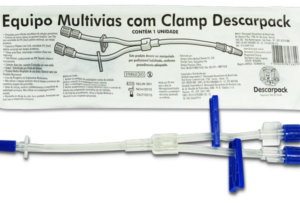 Equipo Multivias com clamp Descartável